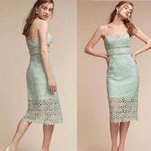 BHLDN Mint Lace Midi Dress